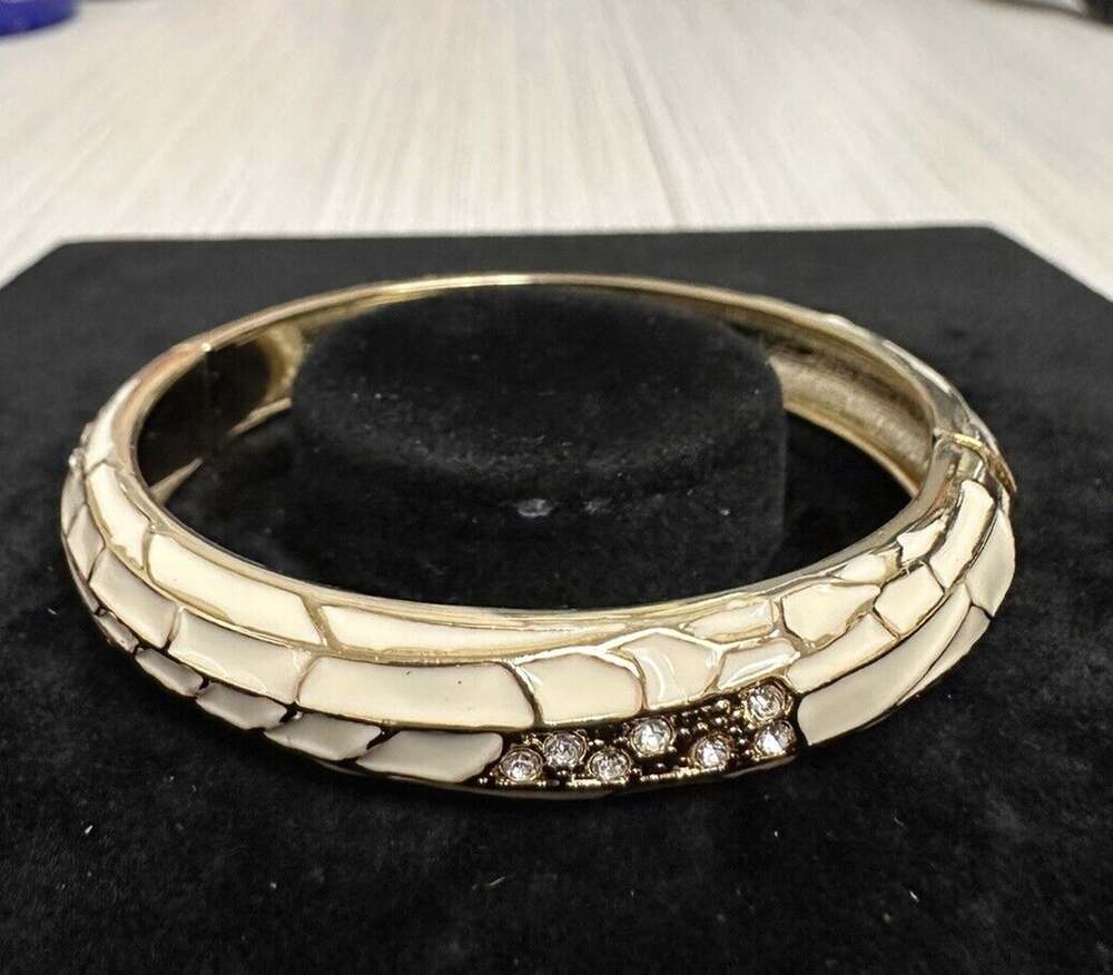 Sequin Nordstrom Multicolor Gold Tone Statement Enamel Bangle Bracelet #80